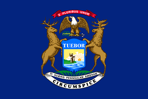 State flag for Michigan